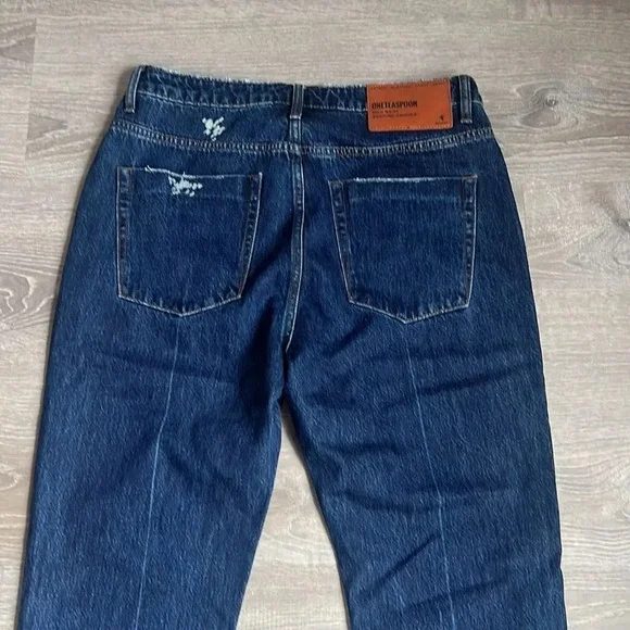 NEW one teaspoon VIRGIN BLUE AWESOME BAGGIES HIGH WAIST STRAIGHT LEG JEANS BLUE
